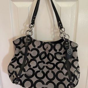 Coach Signature Classic Logo Handbag with Lavender lining